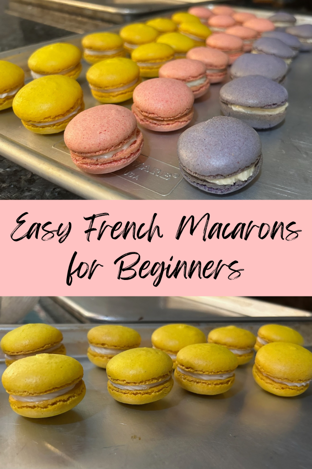 easy French macarons pin for pinterest