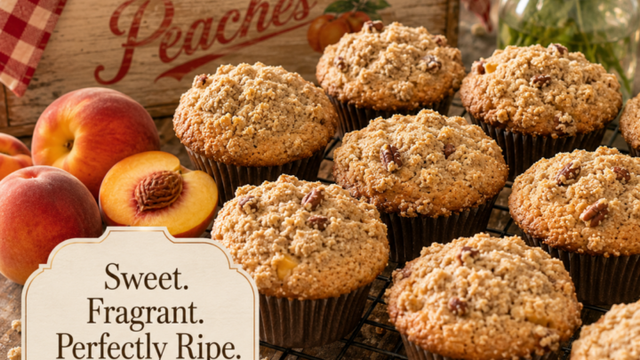 Image for Brown Sugar Peach Cobbler Muffins