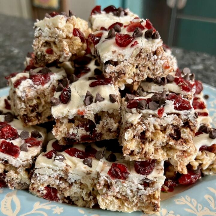 White Chocolate Cranberry Crunch Bars