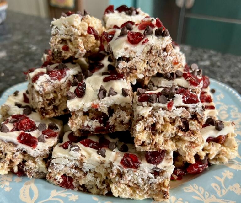 White Chocolate Cranberry Crunch Bars