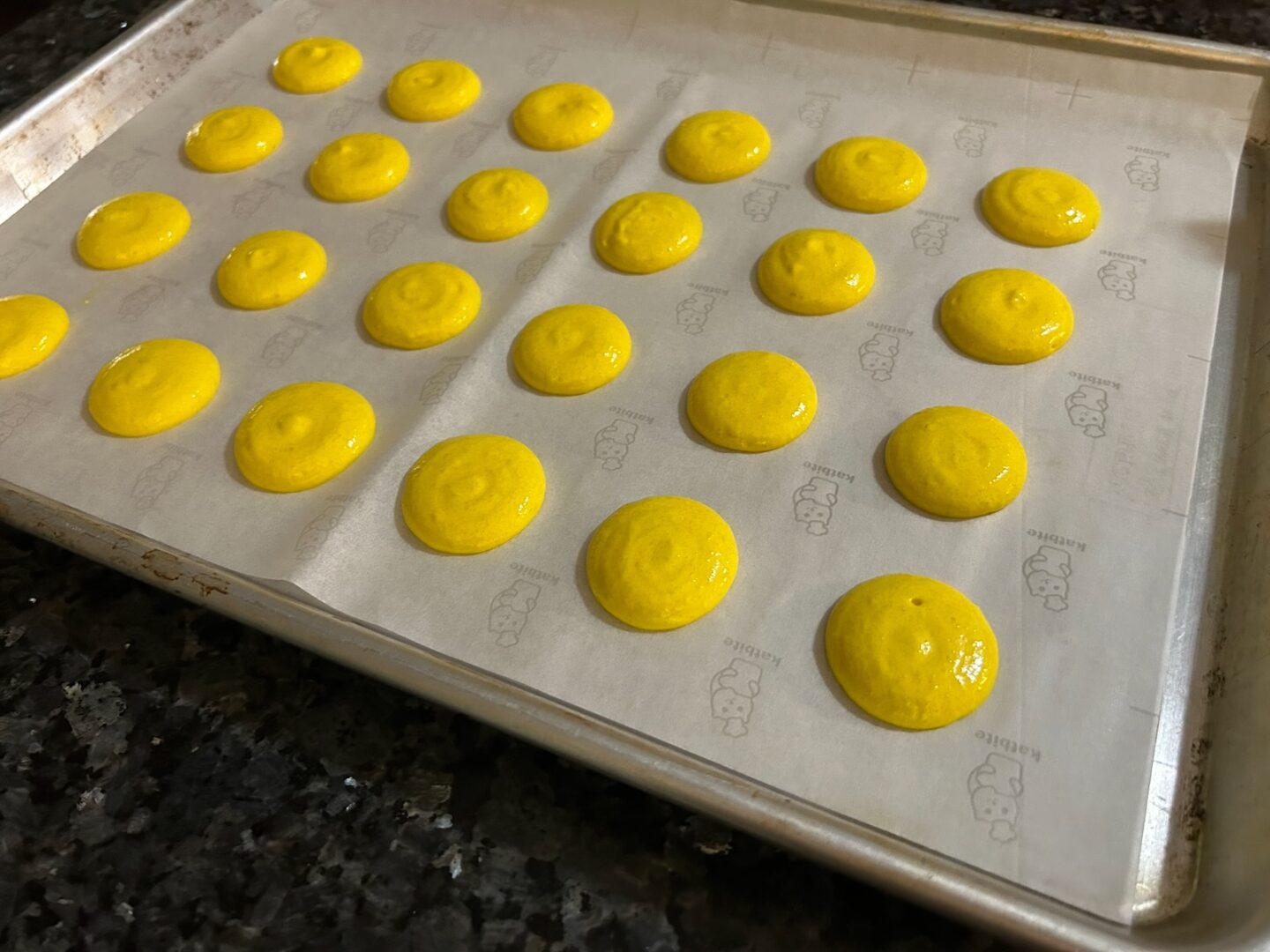 piped macarons