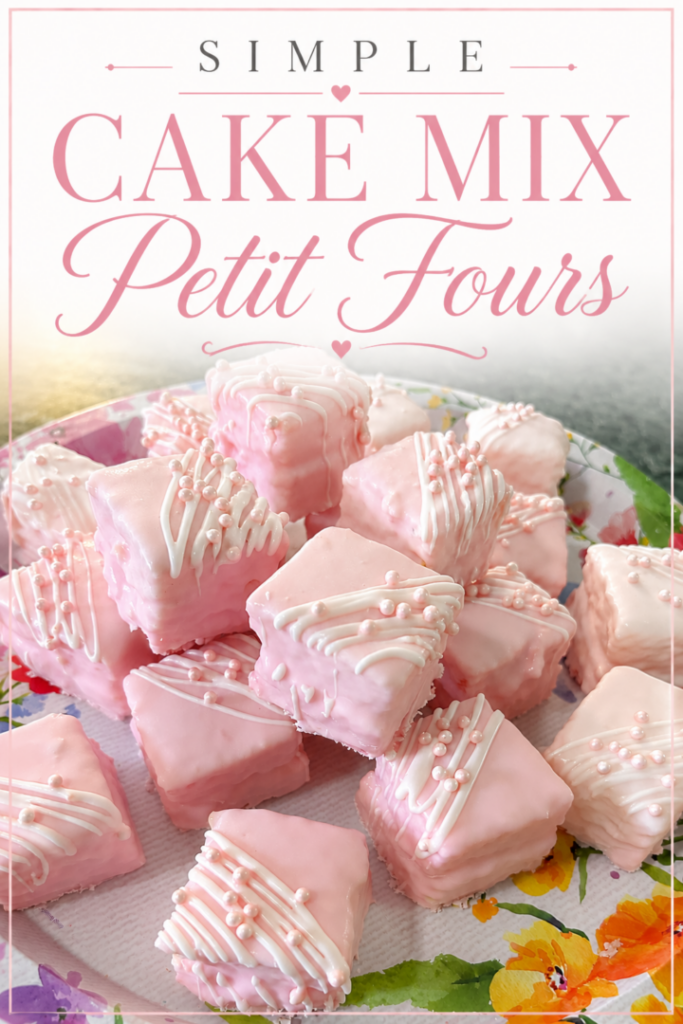 simple cake mix petit fours
