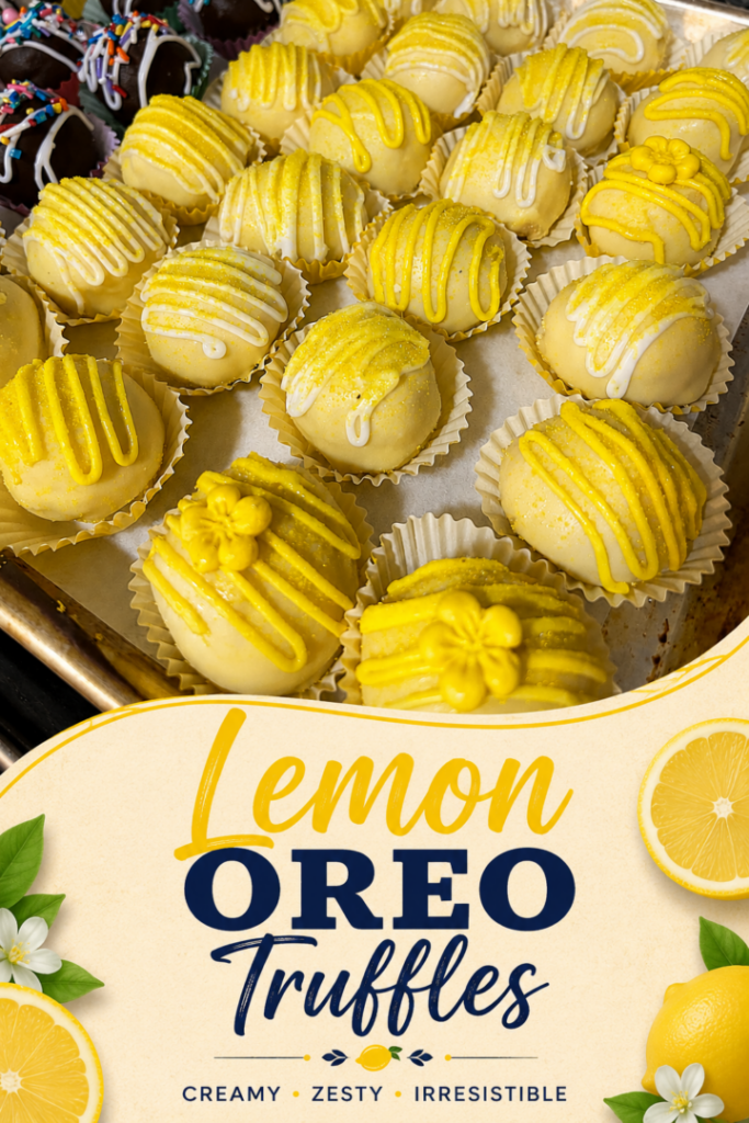 Lemon Oreo Truffles pin for pinterest