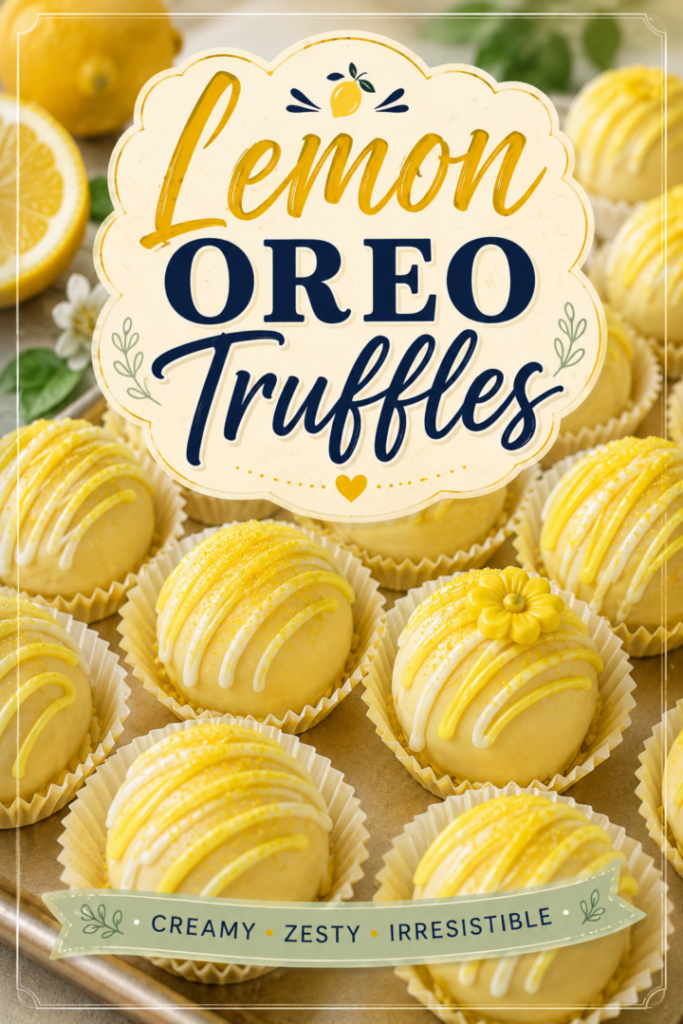 Lemon Oreo Truffles pin for pinterest