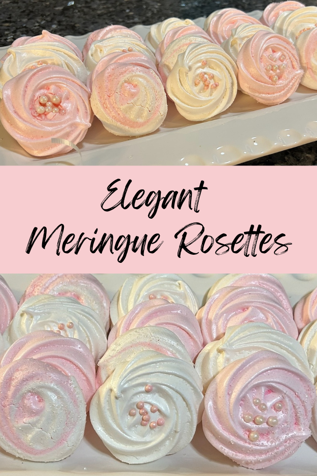 meringue rosettes pin for pinterest