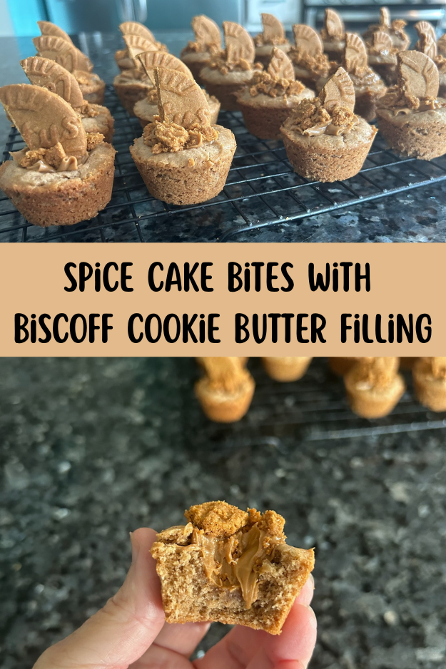 Spice Cake Bites with Biscoff Cookie Butter Filling