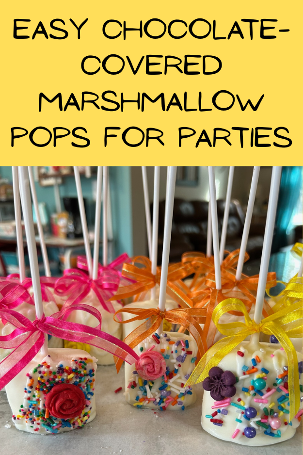 chocolate covered marshmallow pops