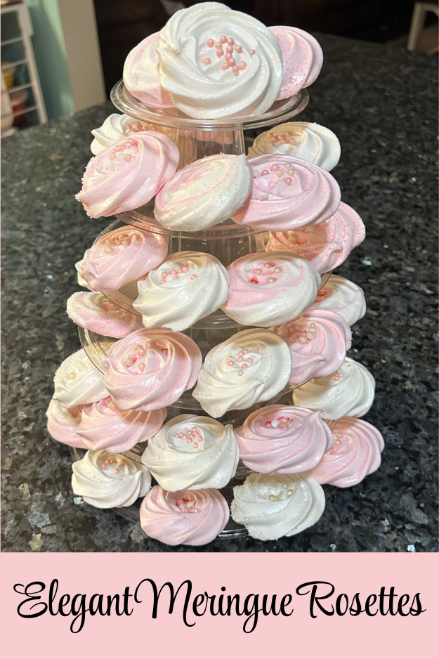 elegant meringue rosettes