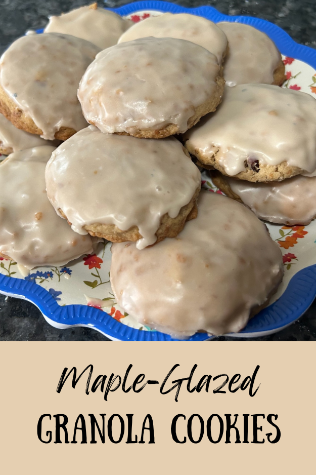 Maple-Glazed Granola Cookies pin for Pinterest