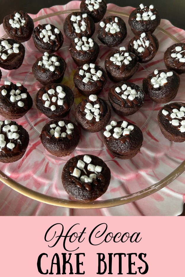 Hot Cocoa Cake Bites with Marshmallow Fluff Filling