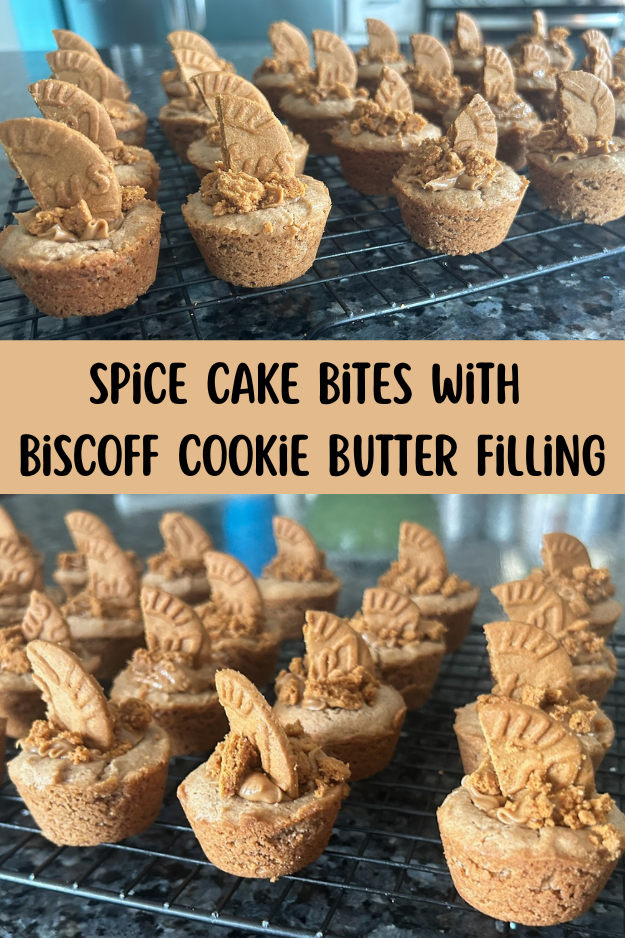 Spice Cake Bites with Biscoff Cookie Butter Filling