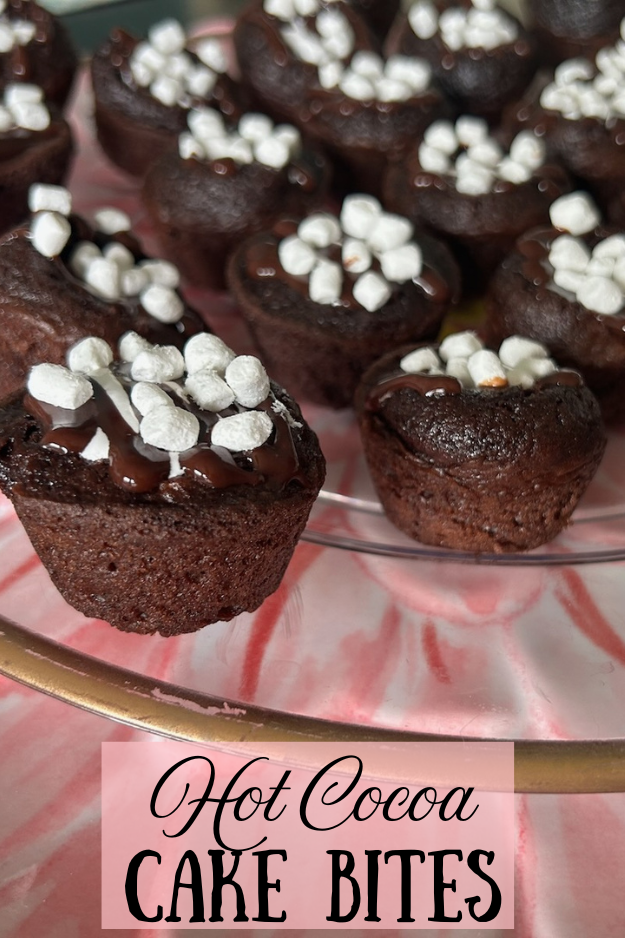 Hot Cocoa Cake Bites with Marshmallow Fluff Filling