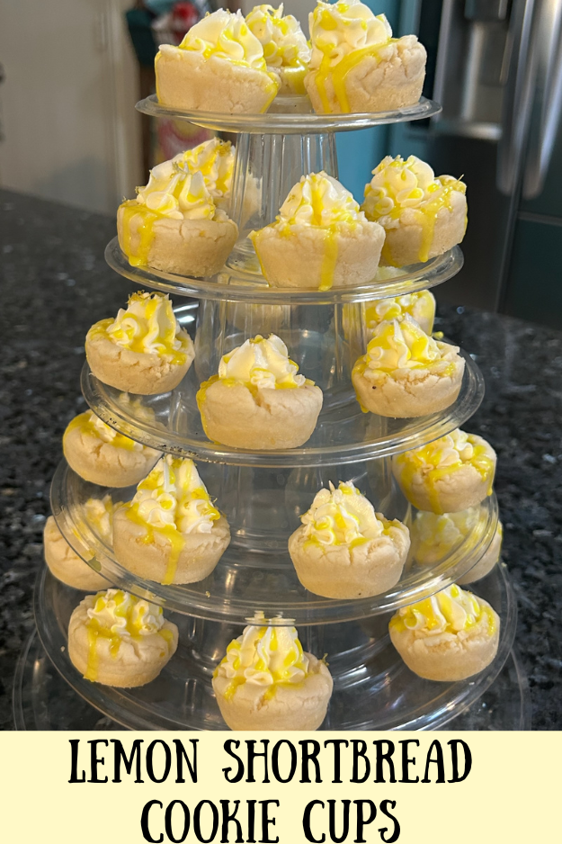 lemon shortbread cookie cups