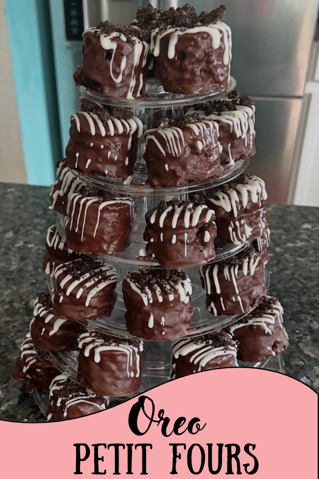 Oreo Petit Fours pin for pinterest