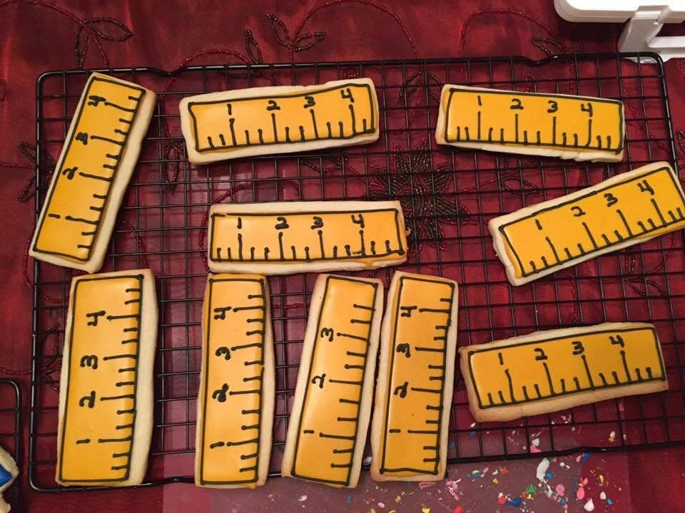 back to school cookies rulers