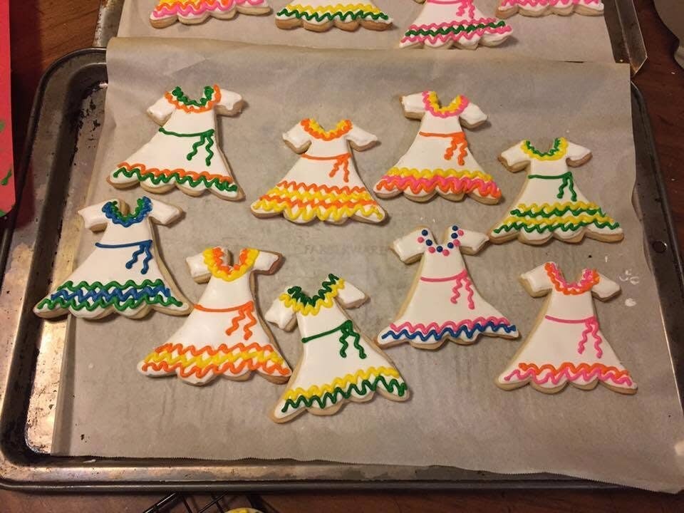 fiesta party dresses cookies
