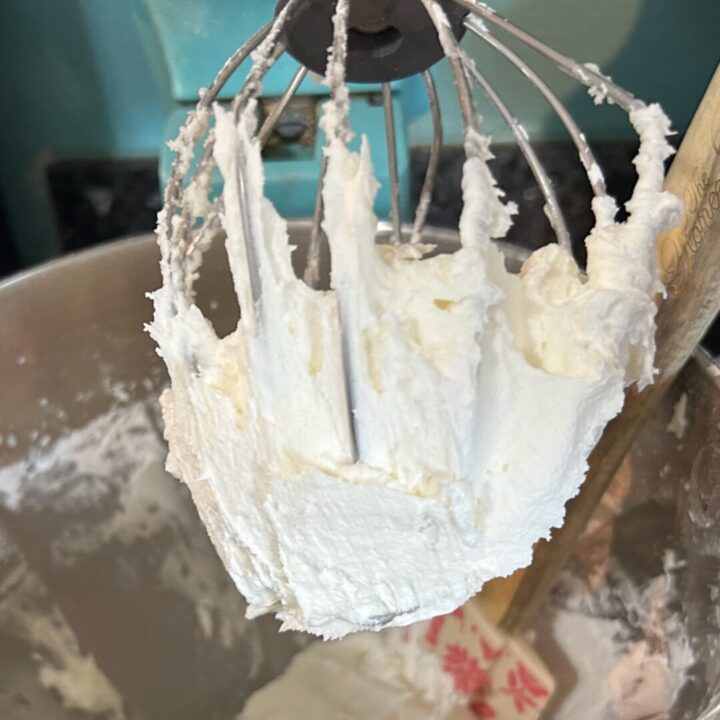 buttercream on whisk