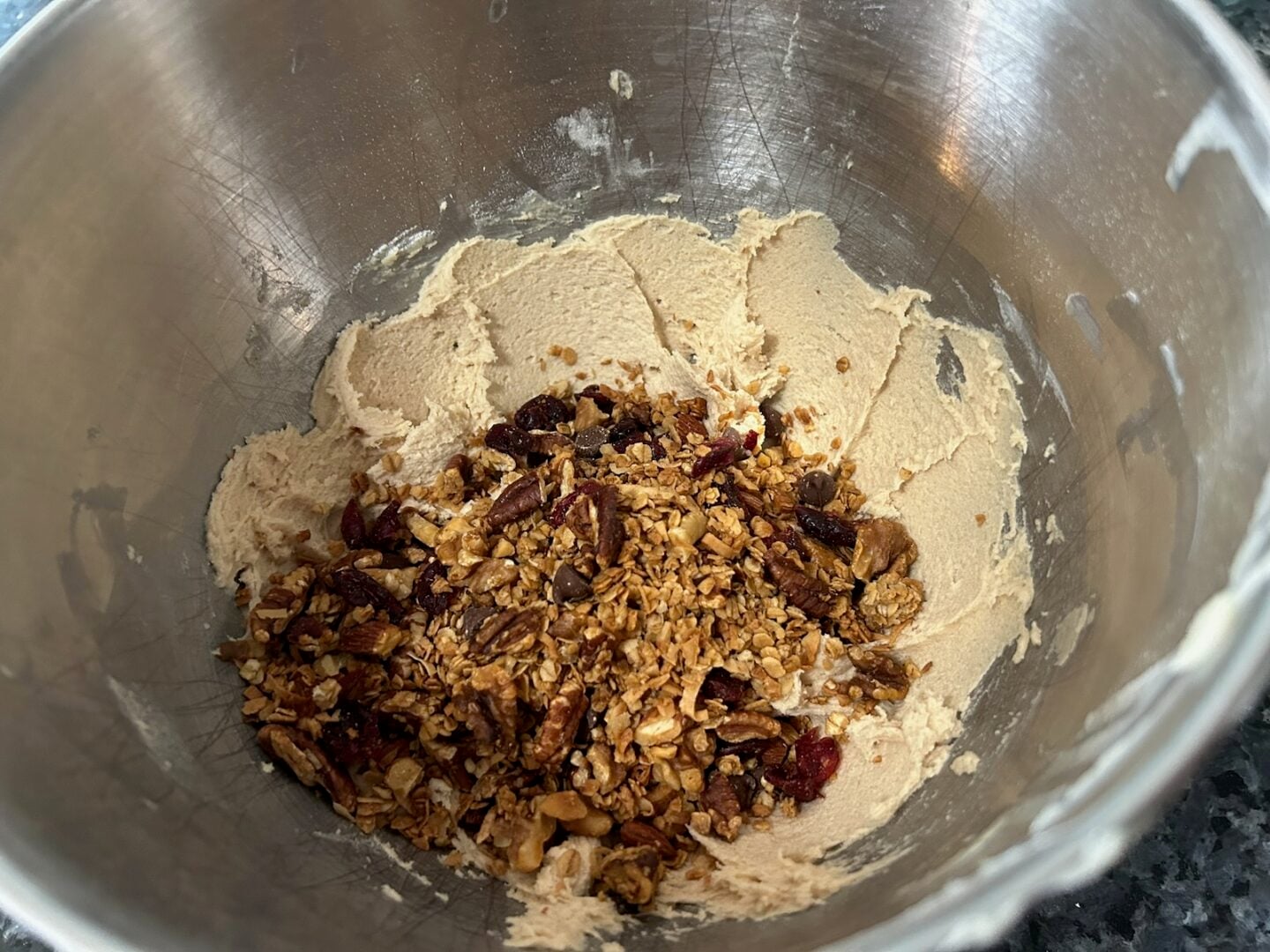 cookie dough with granola