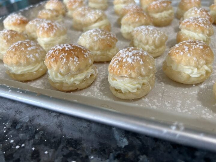 mini puff pastry cream puffs