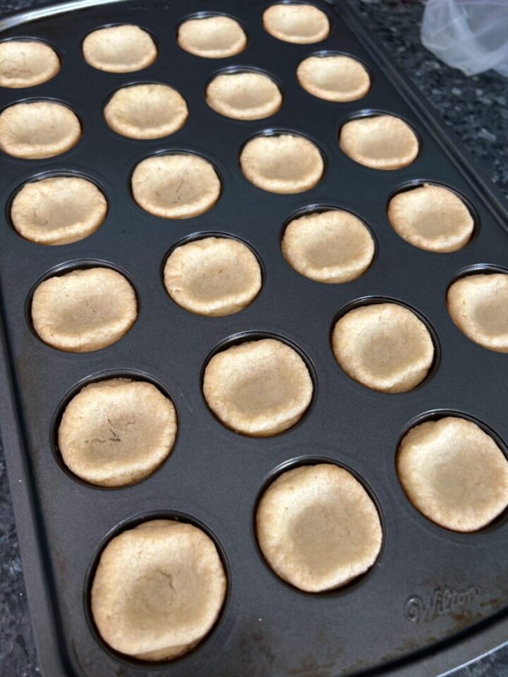 sugar cookie cups in pan
