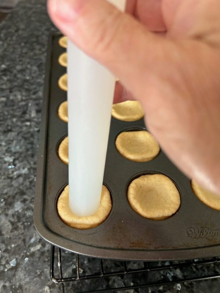 sugar cookie cups in pan