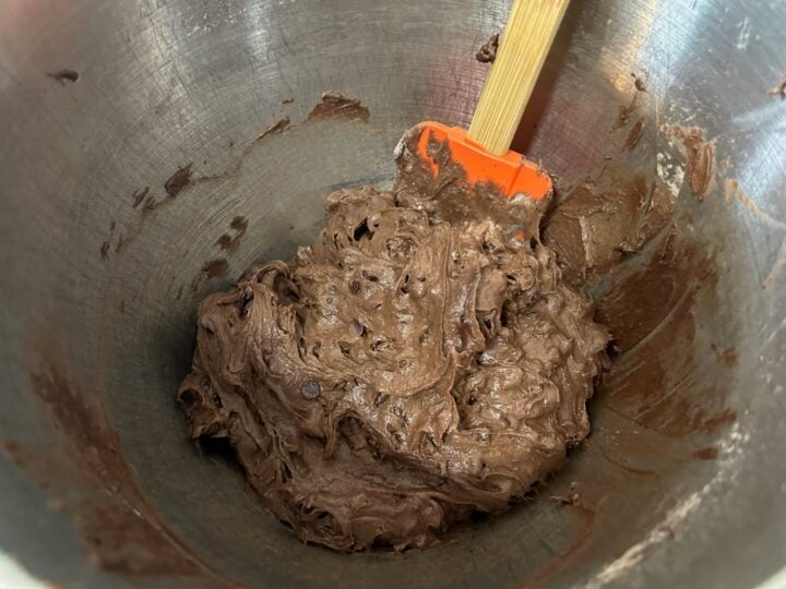 Brownie batter in bowl