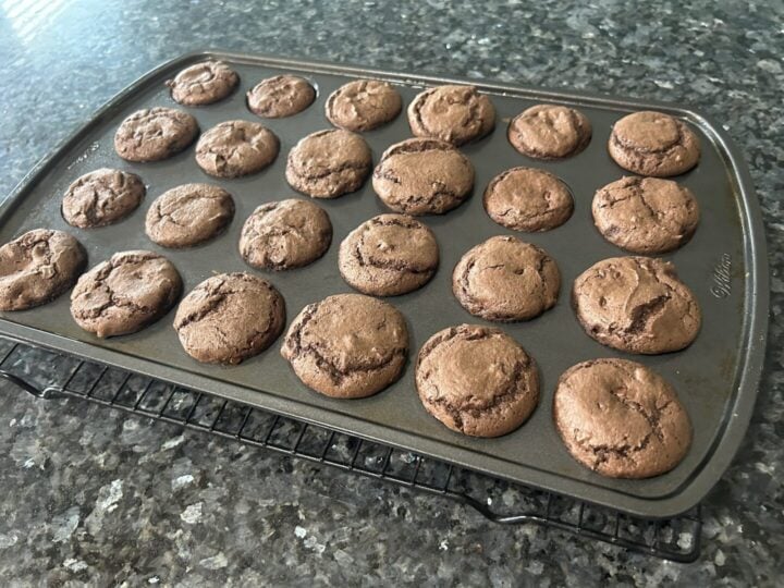 Brownie Bites in pan