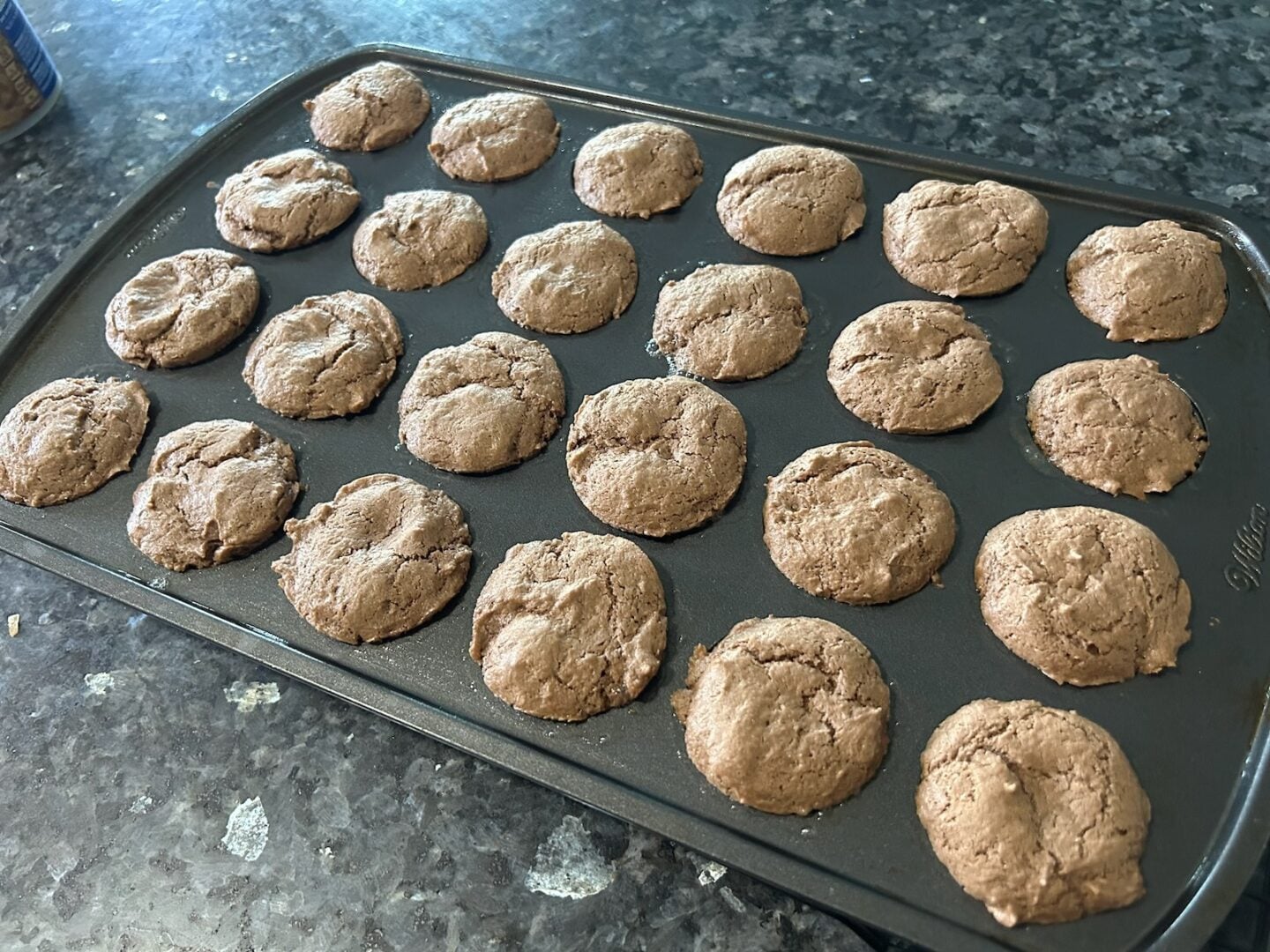 German Chocolate cake bites freshly baked