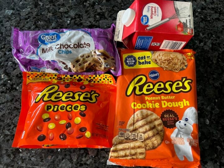Easy Peanut Butter Cookie Cup ingredients
