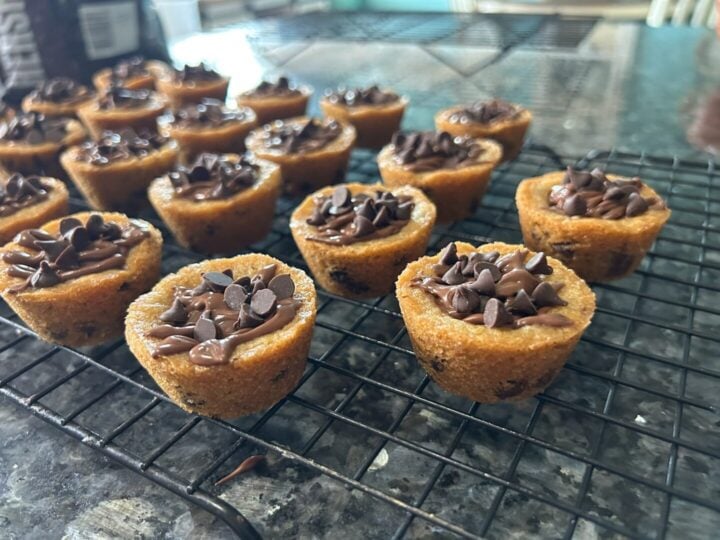 Chocolate Chip Cookie Cups with Nutella Filling