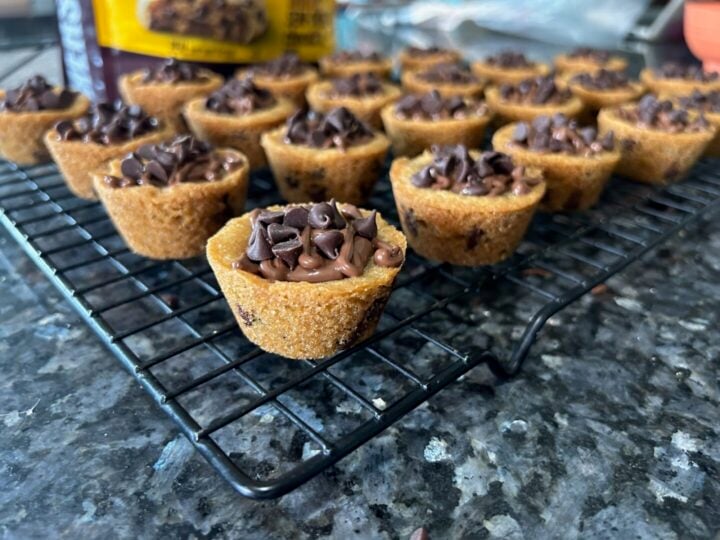 Chocolate Chip Cookie Cups with Nutella Filling