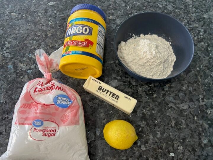 Lemon Shortbread Cookie Cup ingredients
