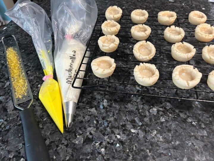 Lemon Shortbread Cookie Cups