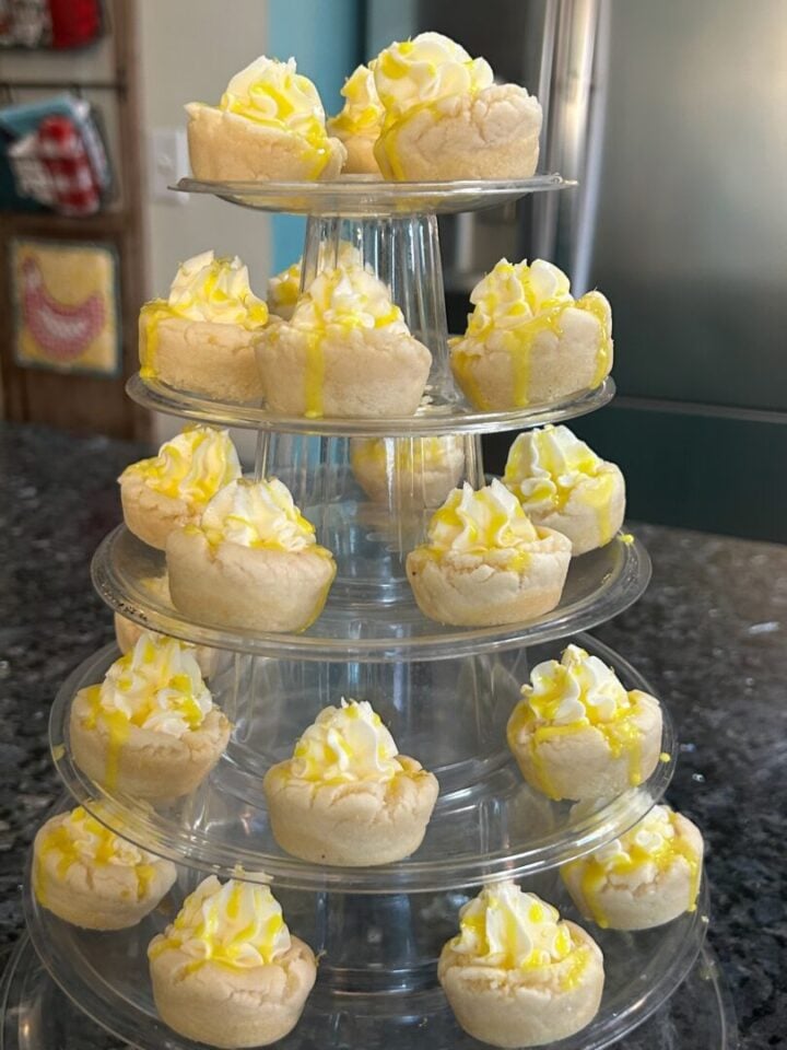 Lemon Shortbread Cookie Cups with Marshmallow Filling pin for pinterest