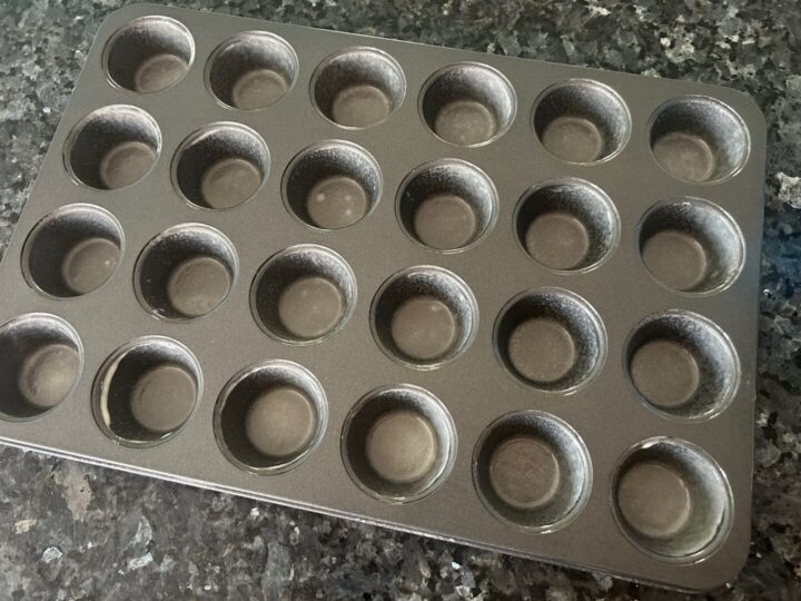 mini muffin tin, sprayed with nonstick spray