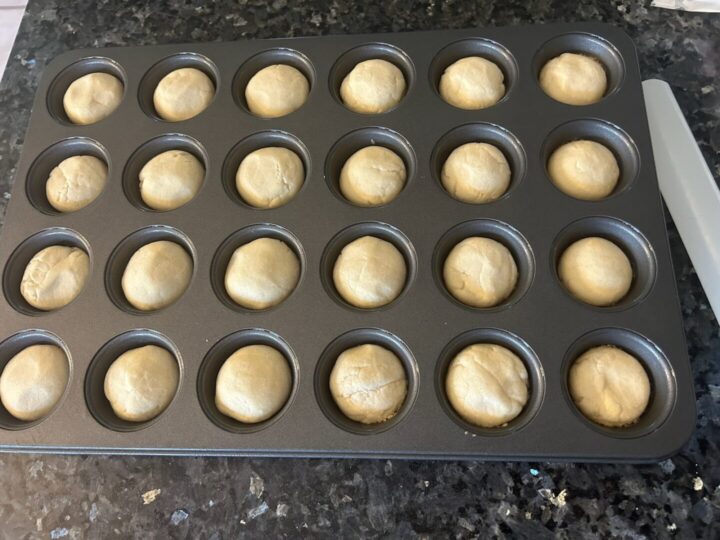 cookies, baked in muffin tin