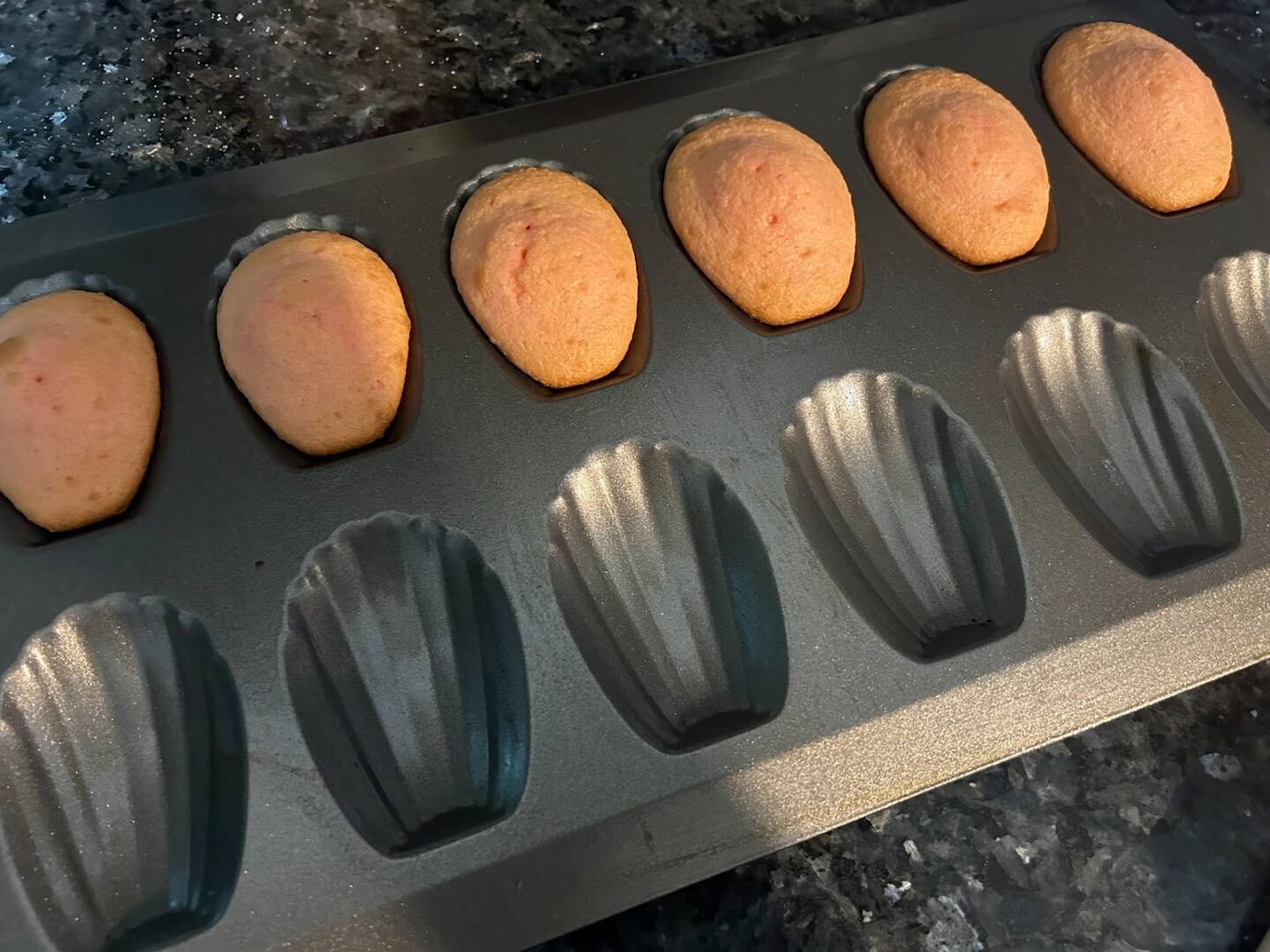 freshly baked madeleines