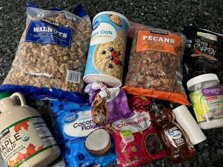 honey maple granola ingredients