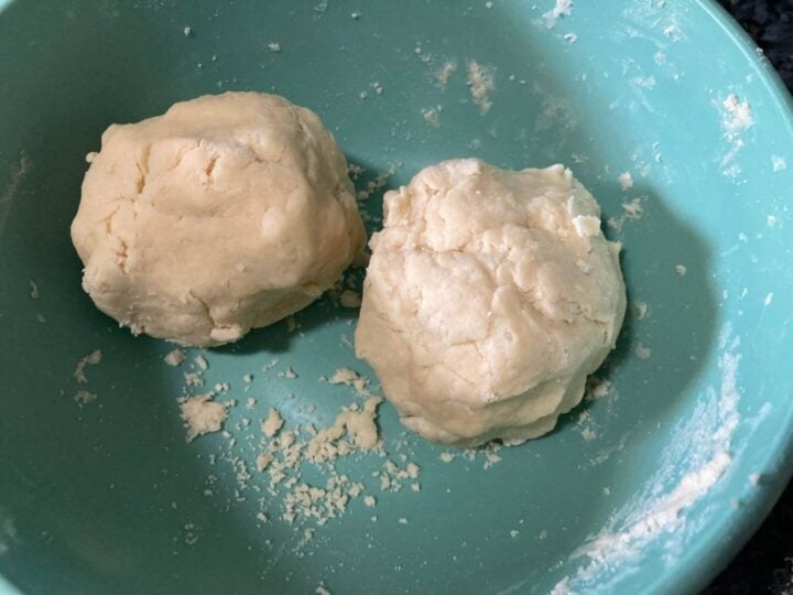 balls of dough in bowl