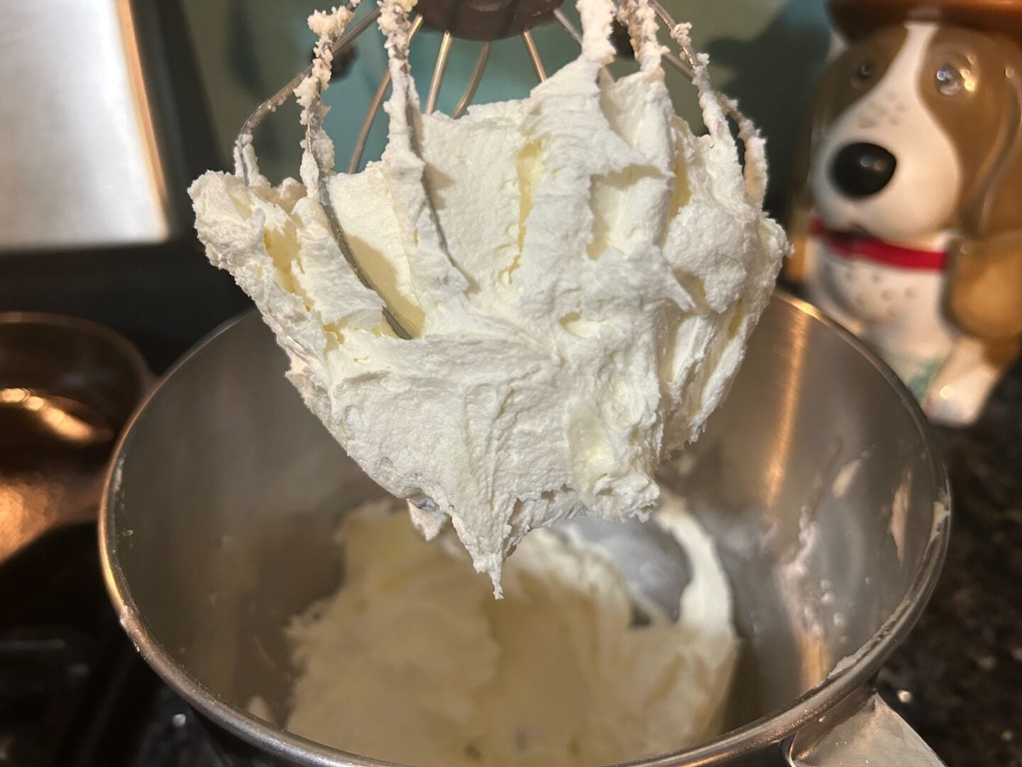 buttercream on whisk