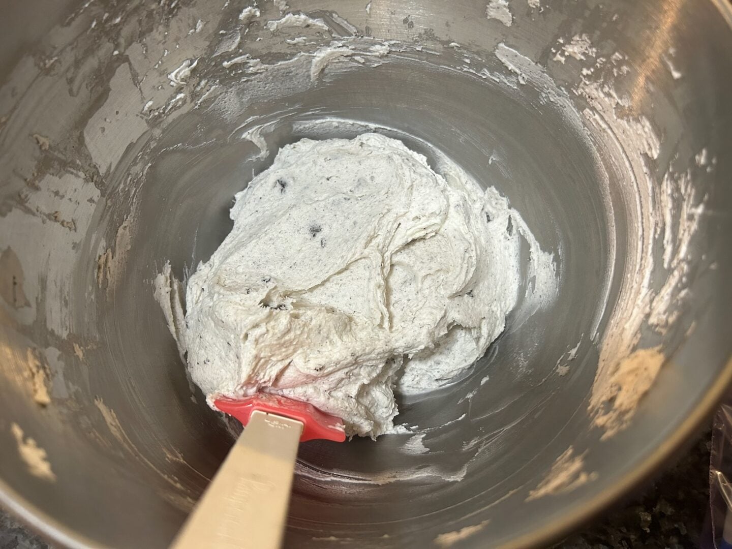 oreo buttercream in bowl
