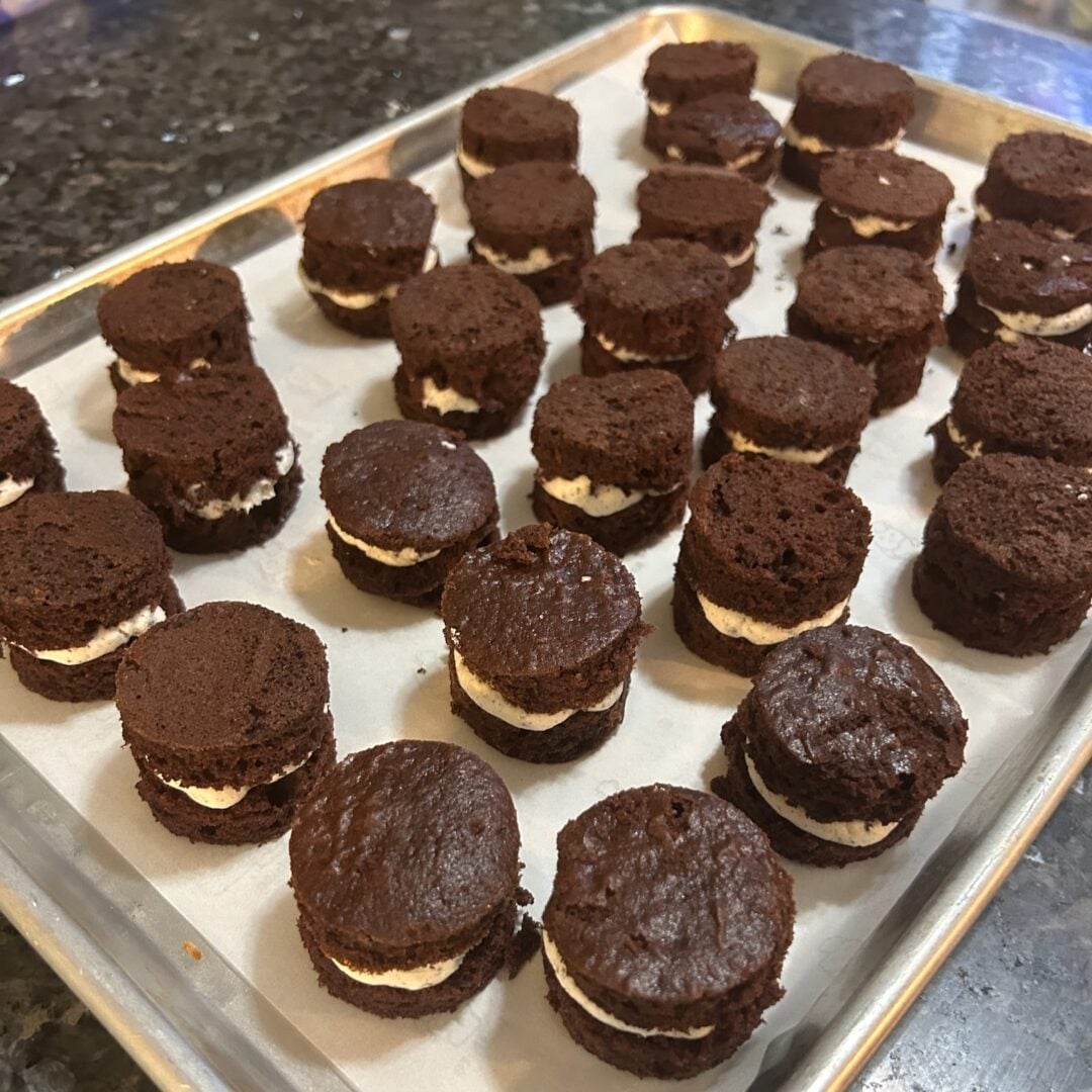 Petit fours before dipping in chocolate