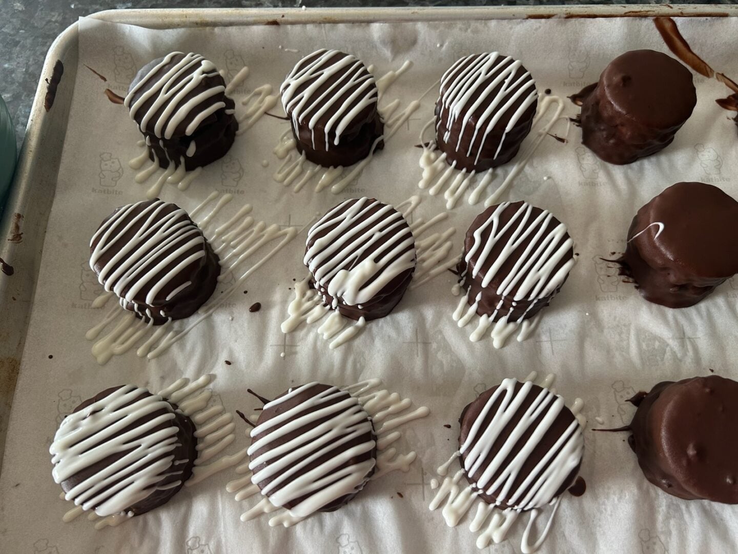 drizzled petit fours