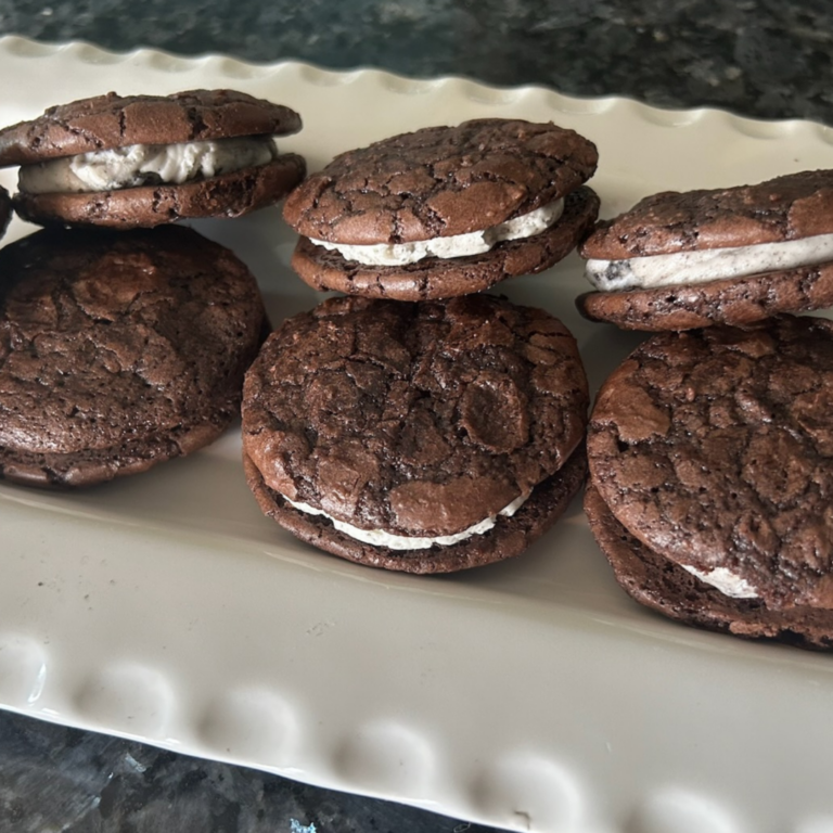 Oreo Sandwich Cookies (Made with Brownie Mix)
