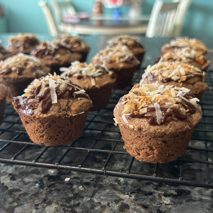 German Chocolate cake bites