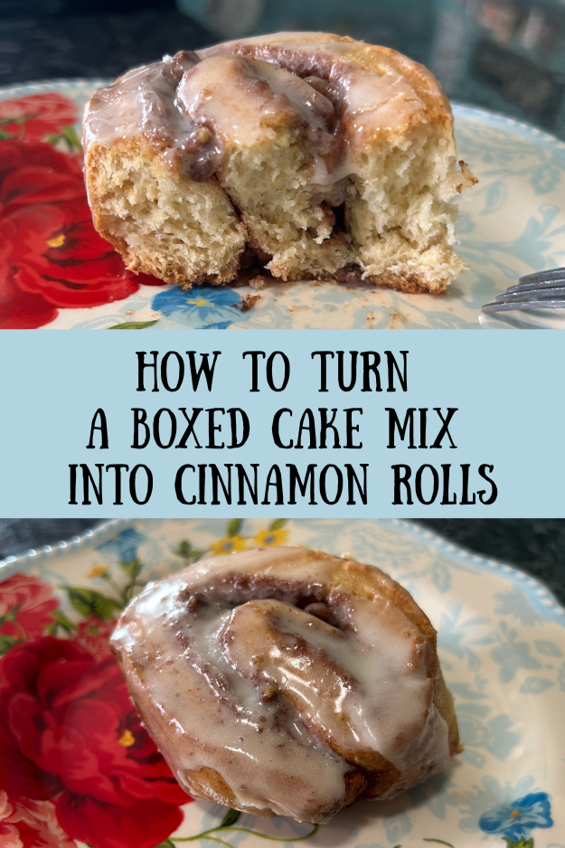 cake mix cinnamon rolls pin for pinterest