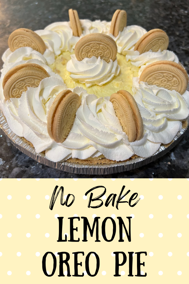 No Bake Lemon Oreo Pie Pin for Pinterest