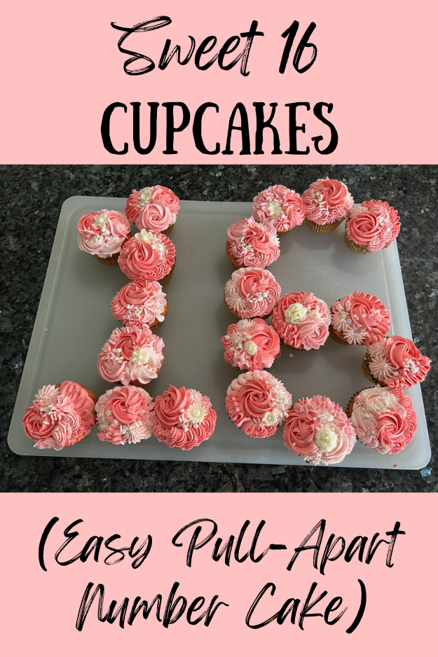 Sweet 16 cupcakes pin for pinterest