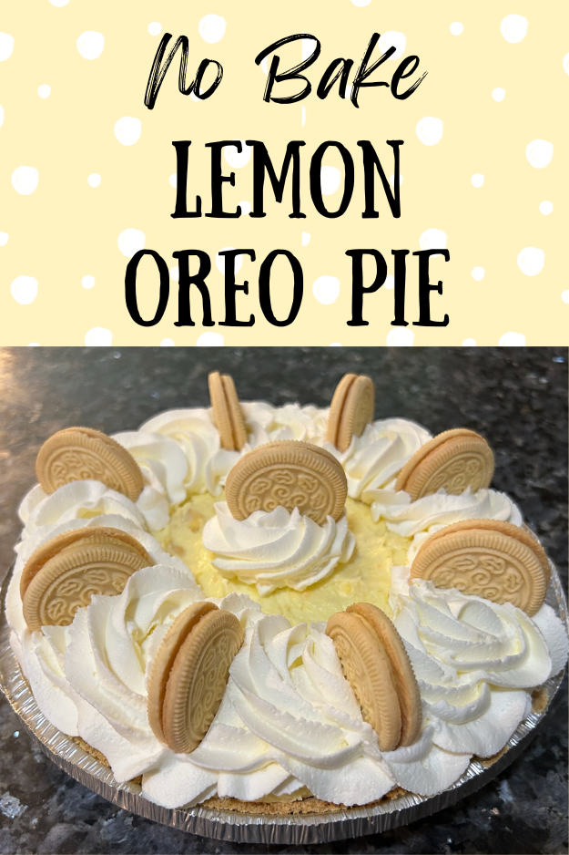 No Bake Lemon Oreo Pie Pin for Pinterest