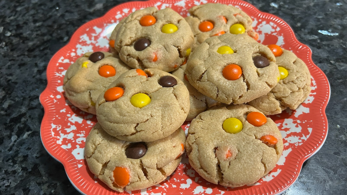 Soft Peanut Butter Reese's Pieces Cookies